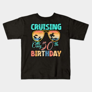 50Th Birthday Cruise Squad Gifts 2024 Matching Party Family Kids T-Shirt